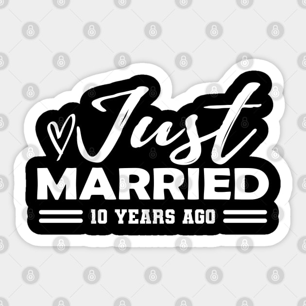 10th Wedding Anniversary - 10 years anniversary Sticker by KC Happy Shop